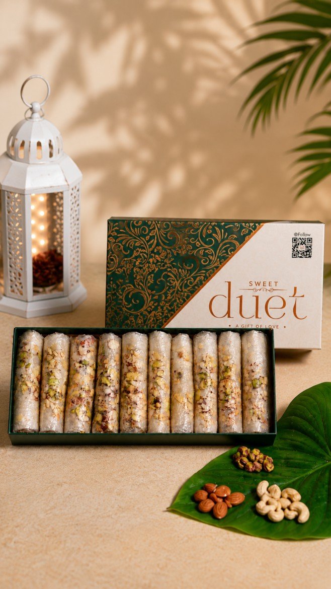 Premium Dry Fruit Putharekulu by Sweet Duet